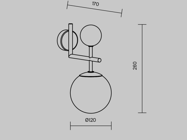 Настенный светильник (бра) Maytoni MOD436WL-01BS фото:15