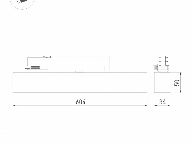 Светильник LGD-FLAT-4TR-S605-25W Warm3000 (BK, 100 deg, 230V) (Arlight, IP20 Металл, 3 года) фото:1