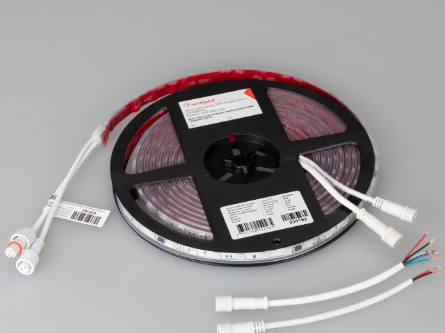 Лента герметичная DMX-PS-B60-12mm 24V RGB-PX6 (14 W/m, IP67, 5060, 5m) (Arlight, -) фото:6