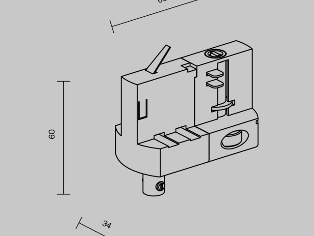 Комплектующие для систем освещения с токоведущими элементами Technical TRA005-3-A-W фото:1