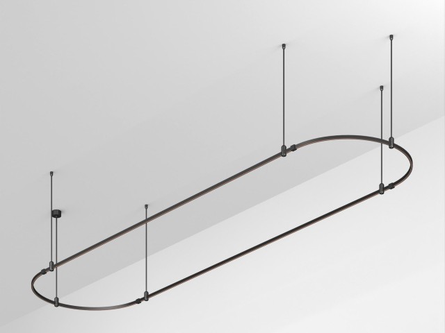 Основание ART-APRIORI-OVAL-ROD-800-4000x1000 (BK) (Arlight, IP20 Металл, 3 года) фото:1