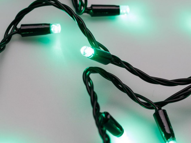 Светодиодная гирлянда ARD-STRING-CLASSIC-10000-BLACK-100LED-STD GREEN (230V, 7W) (Ardecoled, IP65) фото:2
