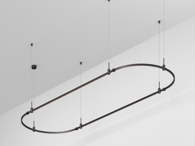 Основание ART-APRIORI-OVAL-HANG-3000x1000 (BK) (Arlight, IP20 Металл, 3 года) фото:1