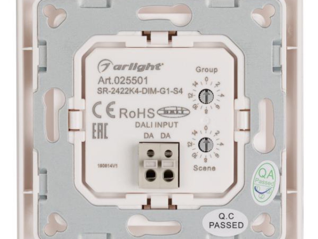 INTELLIGENT ARLIGHT Панель DALI-223-1G-4SC-IN (BUS, только сцены) (Arlight, -) фото:4