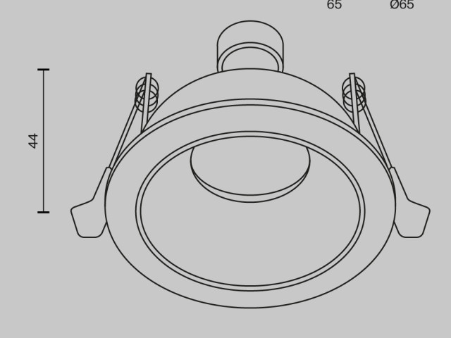 Встраиваемый светильник Technical DL126-GU10-B фото:1