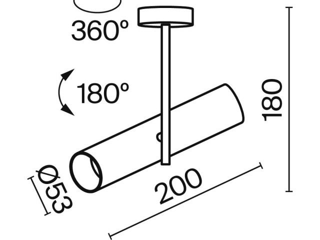 Потолочный светильник Technical C020CL-01W фото:15