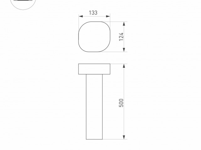 Светильник LGD-SWAMP-BOLL-H500-7W Warm3000 (GR, 93 deg, 230V) (Arlight, IP65 Металл, 3 года) фото:4
