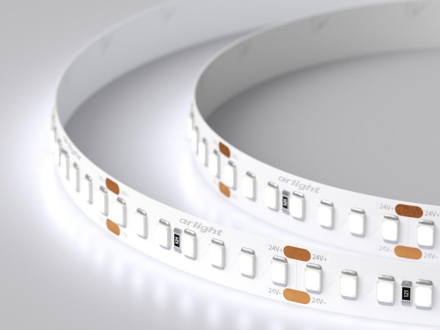 Лента RT 2-5000 24V Cool 8K 3x (2835, 840 LED, LUX) (Arlight, 17 Вт/м, IP20) фото:7