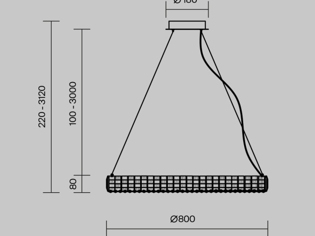 Подвесной светильник Maytoni MOD335PL-L40CH3K фото:1