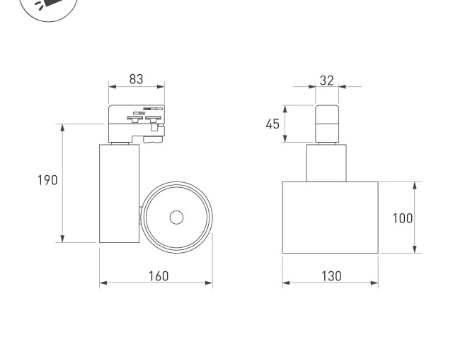 Светильник LGD-SHOP-4TR-R100-40W Day4000 (BK, 24 deg) (Arlight, IP20 Металл, 5 лет) фото:4