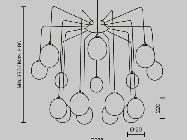 Подвесной светильник Maytoni MOD176PL-16G фото:7