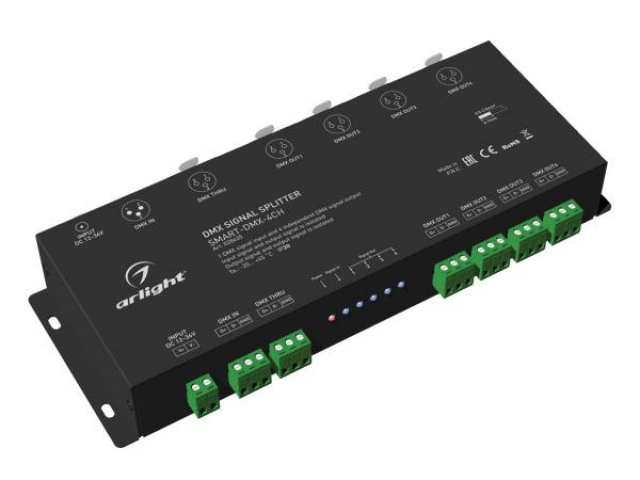 DMX-сплиттер SMART-DMX-4CH (12-36V, XLR3) (Arlight, IP20 Металл, 5 лет) фото:3