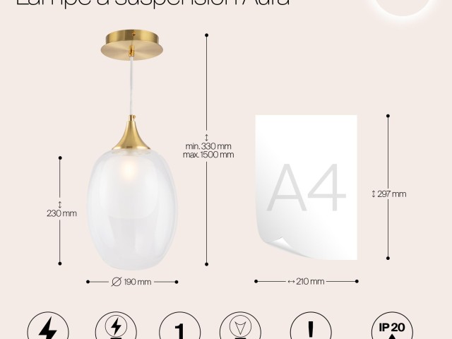 Подвесной светильник Maytoni MOD016PL-01BS фото:11