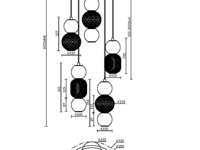 Подвесной светильник Maytoni MOD273PL-L80G3K фото:19