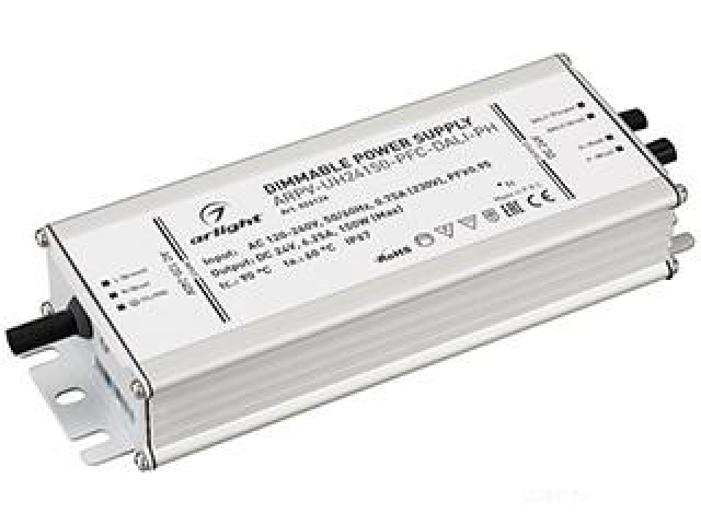 Блок питания ARPV-UH24150-PFC-DALI-PH (24V, 6.3A, 150W) (Arlight, IP67 Металл, 7 лет) фото:4