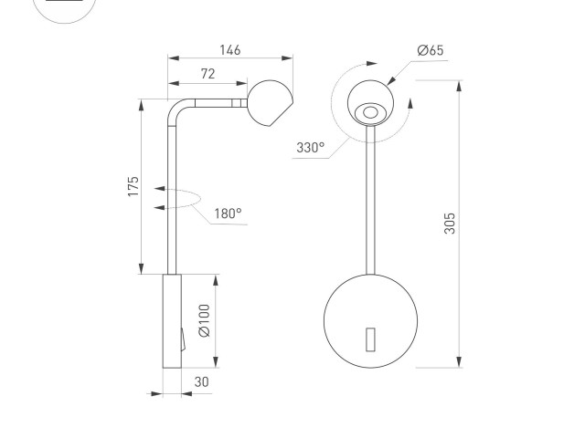Светильник SP-OTTORI-LONG-WALL-6W Warm3000 (BK, 30 deg, 230V) (Arlight, IP20 Металл, 3 года) фото:3