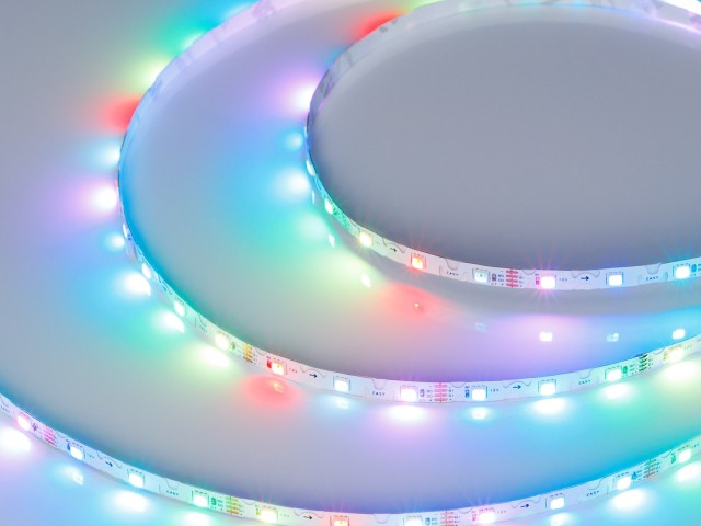 Лента SPI-RZ-F60-6mm 12V RGB-PX1-BPT (7 W/m, IP20, 3535, 5m) (Arlight, -) фото:2