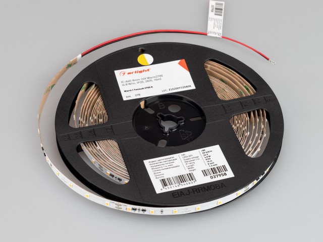 Лента IC-A60-8mm 24V Warm2700 (4.8 W/m, IP20, 2835, 10m) (Arlight, стабилизированная) фото:7