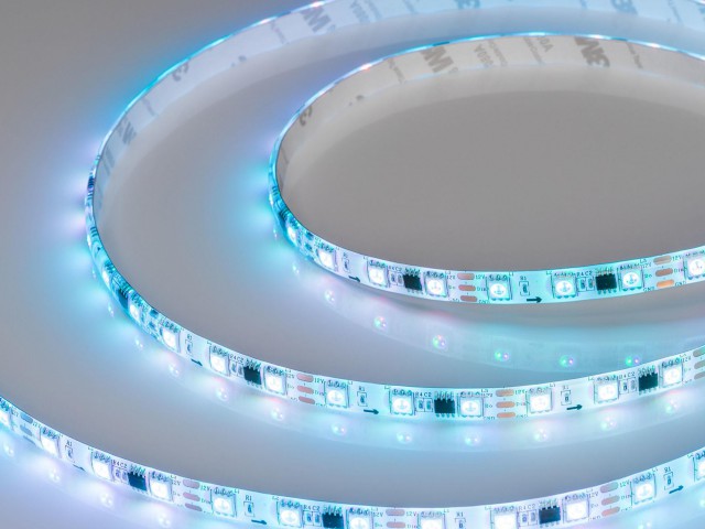 Лента герметичная SPI-SE-B60-10mm 12V RGB-PX3 (14.4 W/m, IP65, 5060, 5m) (Arlight, бегущий огонь) фото:4