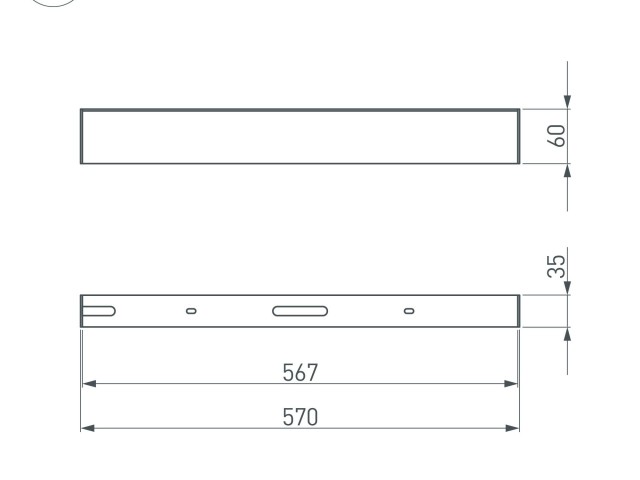 Потолочный короб для блока питания SL-BOX-480 (Arlight, Алюминий) фото:6