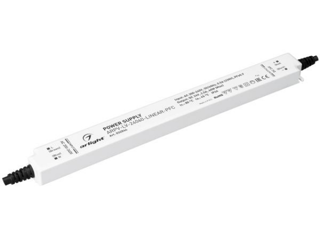 Блок питания ARPV-LV-24060-LINEAR-PFC (24V, 2.5A, 60W) (Arlight, IP66 Пластик, 3 года) фото:2