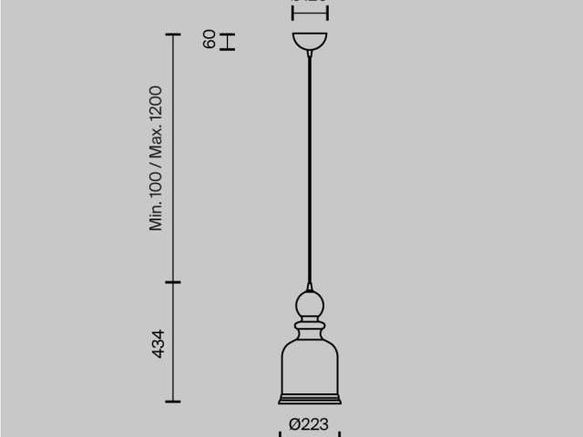 Подвесной светильник Maytoni P002PL-01BZ фото:1