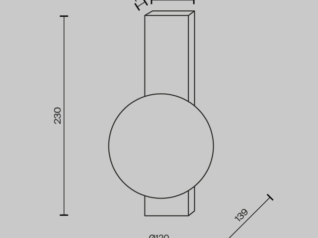 Настенный светильник (бра) Maytoni MOD470WL-01BS фото:1