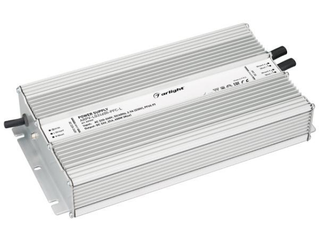 Блок питания ARPV-LG24600-PFC-L (24V, 25.0A, 600W) (Arlight, IP67 Металл, 5 лет) фото:1