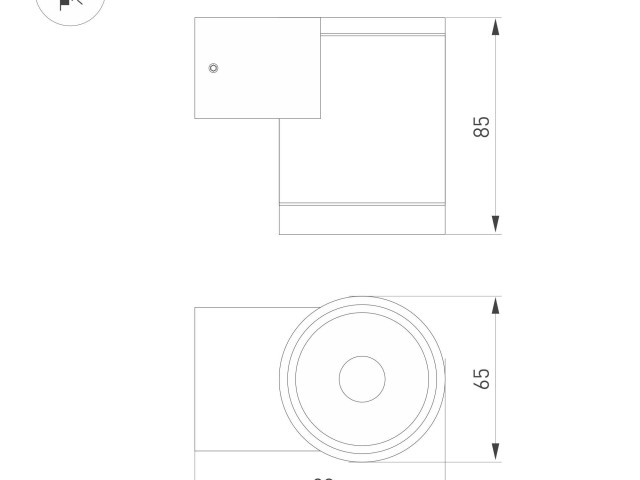 Светильник LGD-RAY-WALL-R65-9W Warm3000 (GR, 23 deg, 230V) (Arlight, IP65 Металл, 3 года) фото:3