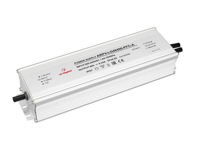 Блок питания ARPV-LG48400-PFC-A (48V, 8.3A, 400W) (Arlight, IP67 Металл, 5 лет) фото:2