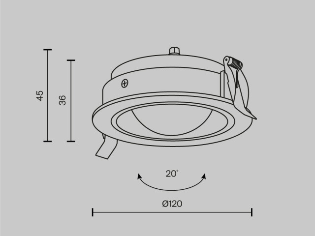 Встраиваемый светильник Technical DL105-12W4K-B фото:1