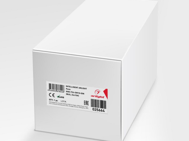 INTELLIGENT ARLIGHT Релейный модуль KNX-724-SW10-DIN (BUS, 24х10A) (Arlight, -) фото:1