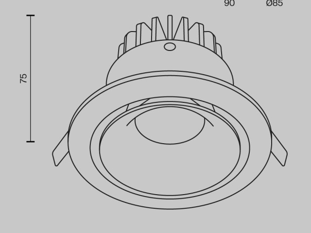 Встраиваемый светильник Technical DL031-L12W3K-D-W фото:13