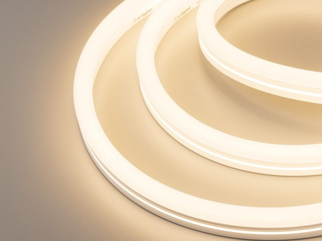 Лента герметичная MOONLIGHT-SIDE-X336-12x24mm 230V Warm3000 (11 W/m, IP65, 50m, wire x1) (Arlight, Грибовидная форма) фото:2