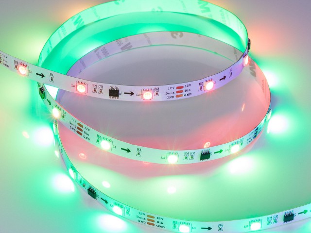 Лента SPI-B30-10mm 12V RGB-PX3 (7.2W/m, IP20, 5060, 5m) (Arlight, бегущий огонь) фото:6
