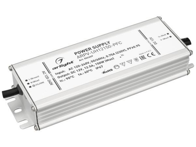 Блок питания ARPV-UH12150-PFC (12V, 12.5A, 150W) (Arlight, IP67 Металл, 7 лет) фото:6