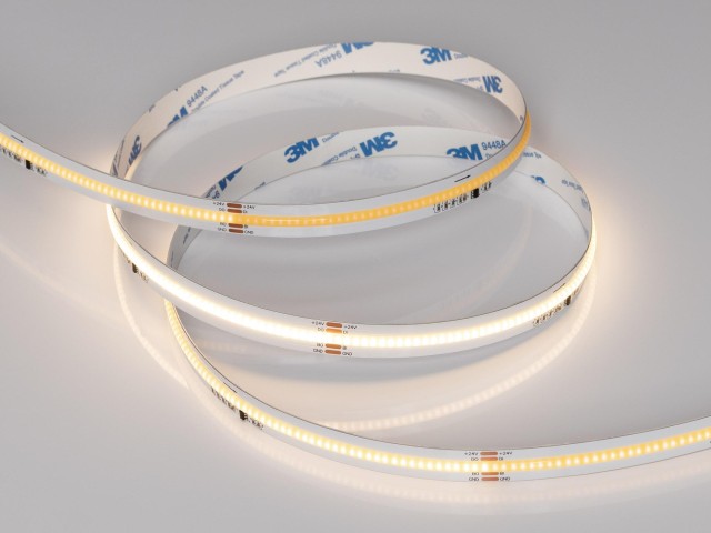 Лента SPI-COB-X378-12mm 24V Warm3000-PX63-BPT (7 W/m, IP20, 5m) (Arlight, бегущий огонь) фото:2
