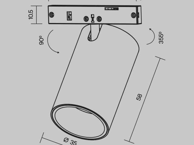 Трековый светильник Technical TR187-1-5W3K-M-B фото:1