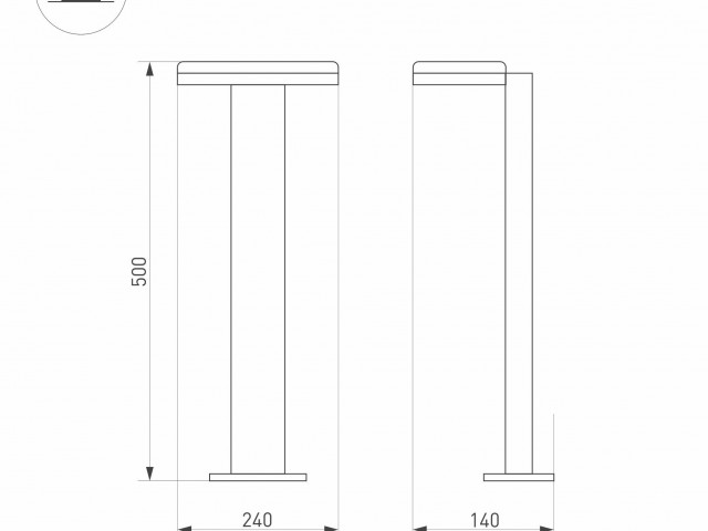 Светильник LGD-TENT-BOLL-H500-9W Warm3000 (GR, 110 deg, 230V) (Arlight, IP65 Металл, 3 года) фото:1