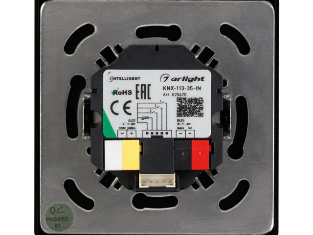 INTELLIGENT ARLIGHT Панель-термостат KNX-113-35-IN (AUX, 20-30V, ext.T-sensor) (IARL, IP20 Пластик, 2 года) фото:4