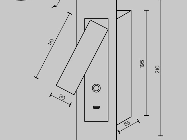 Настенный светильник (бра) Maytoni MOD495WL-L3B3K1 фото:1
