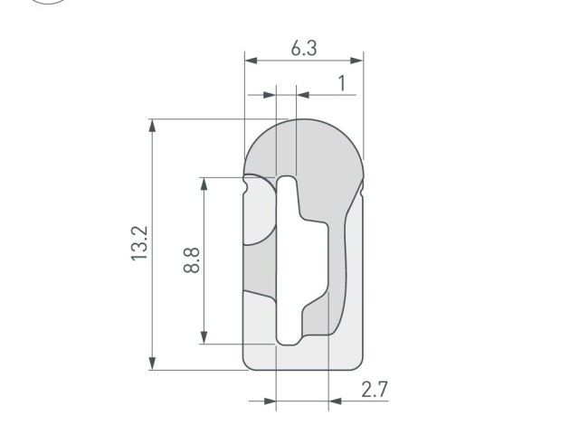 Силиконовый профиль WPH-FLEX-0613-SIDE-S8-10m WHITE (Arlight, Силикон) фото:1