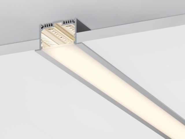 Профиль с экраном SL-LINIA62-F-2500 ANOD+OPAL (Arlight, Алюминий) фото:9