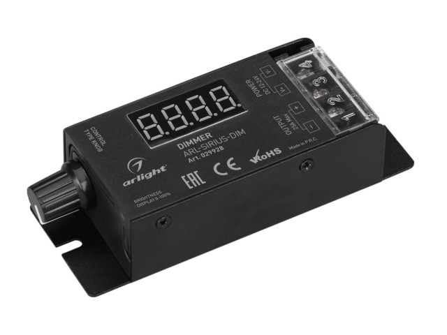 Диммер ARL-SIRIUS-DIM (12-24V, 1x25A, 2.4G) (Arlight, IP20 Металл, 3 года) фото:2