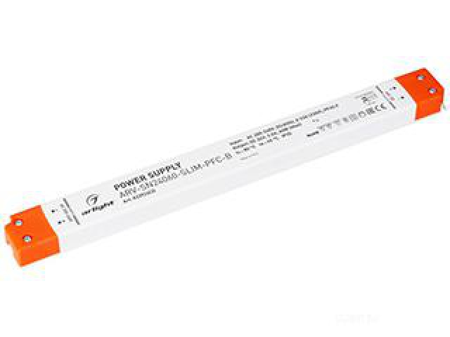 Блок питания ARV-SN24060-SLIM-PFC-B (24V, 2.5A, 60W) (Arlight, IP20 Пластик, 3 года) фото:1
