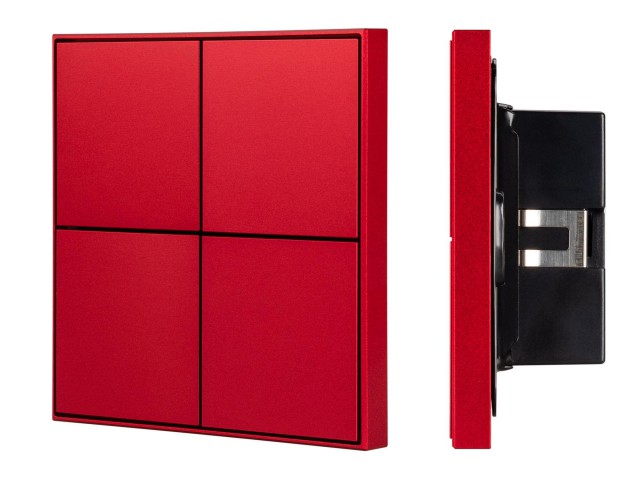 INTELLIGENT ARLIGHT Кнопочная панель KNX-304-23-IN Rose Red (BUS, Frame) (IARL, IP20 Металл, 2 года) фото:3