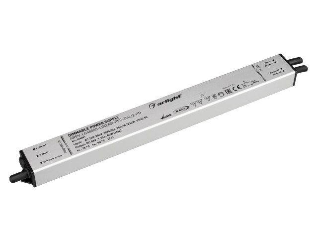 Блок питания ARPV-LG48060-LINEAR-PFC-DALI2-PD (48V, 1.25A, 60W) (Arlight, IP67 Металл, 5 лет) фото:2