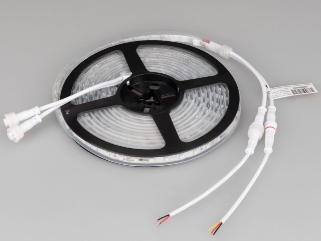 Лента герметичная SPI-P-F72-11mm 24V RGB-PX6 (14.4 W/m, IP66, 3535, 5m) (Arlight, бегущий огонь) фото:7