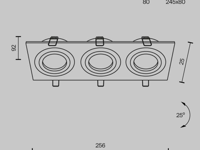 Встраиваемый светильник Technical DL024-2-03B фото:2