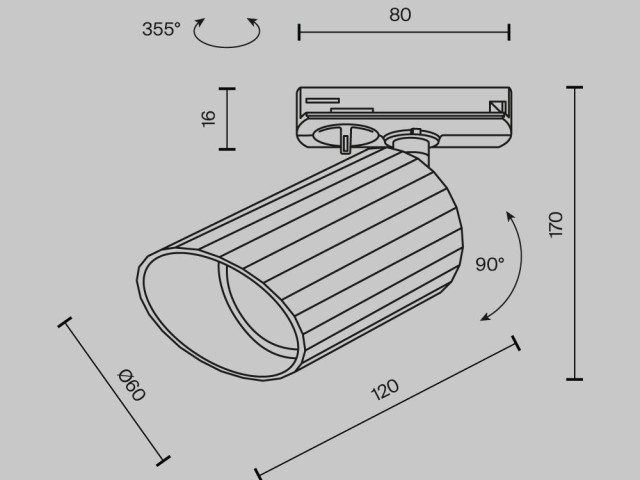 Трековый светильник Technical TR087-1-GU10-W фото:6